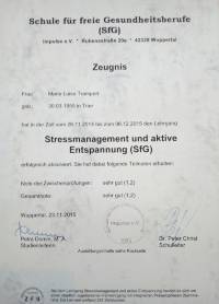 Studium Stressmanagement und Aktive Entspannung